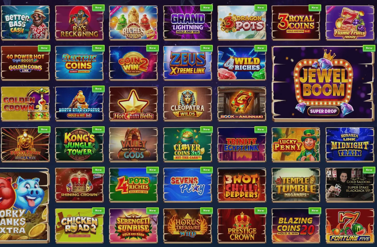 Interfaccia di gioco Fivebet dopo l'accesso con slot e live casino